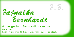 hajnalka bernhardt business card